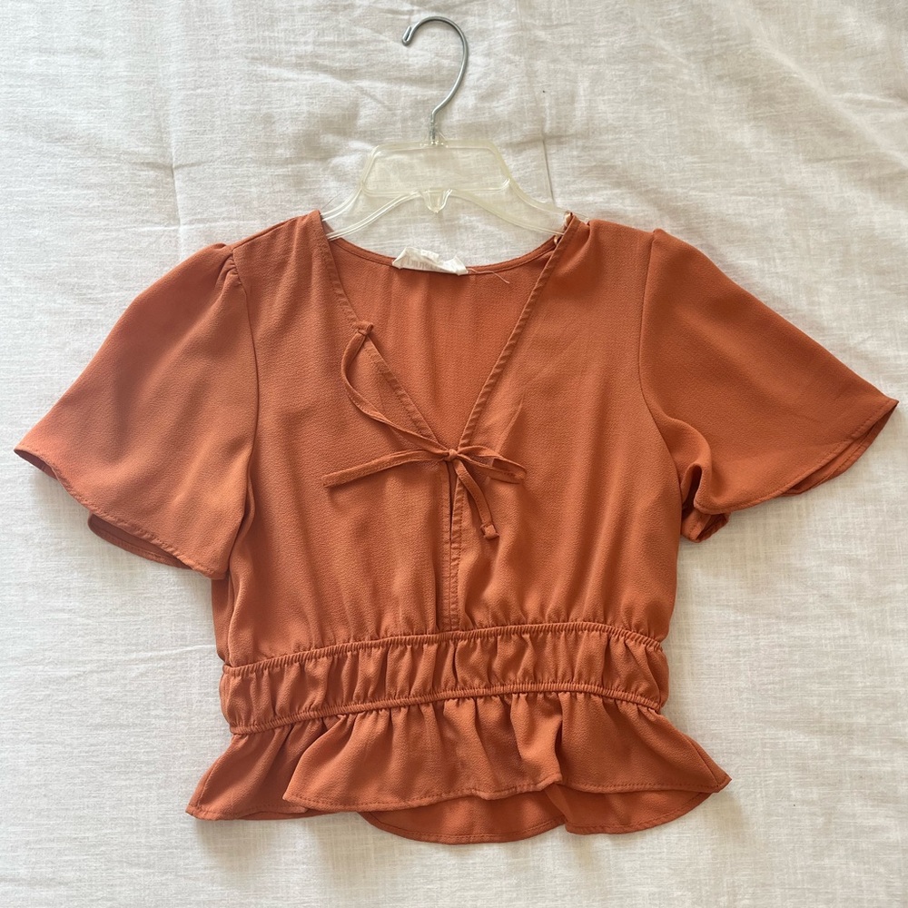Orange blouse